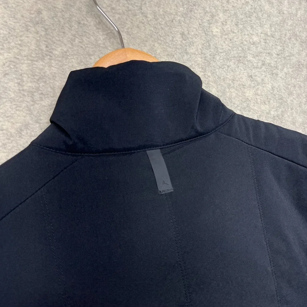 Air Jordan Mens Quilted Jacket Long Sleeve Black 1/2 Snap‎ Pullover Sport L